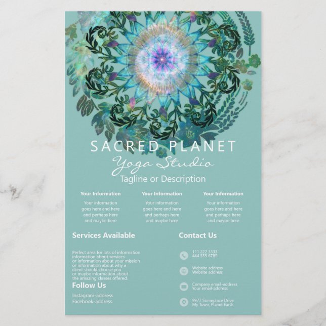 Spring Dreams Mandala Aquamarin Intro | Services F Flyer (Vorne)
