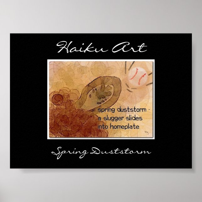 Spring Duststorm Haiku Art Print Poster (Vorne)