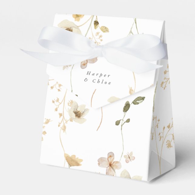 Spring Elegant Boho Wildblume Wedding Geschenkschachtel (Vorderseite)