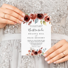 Spring Elegant Floral Nuestra Boda Wedding Einladung