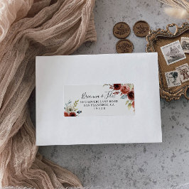 Spring Elegant Floral Wedding RSVP Address Label Adressaufkleber