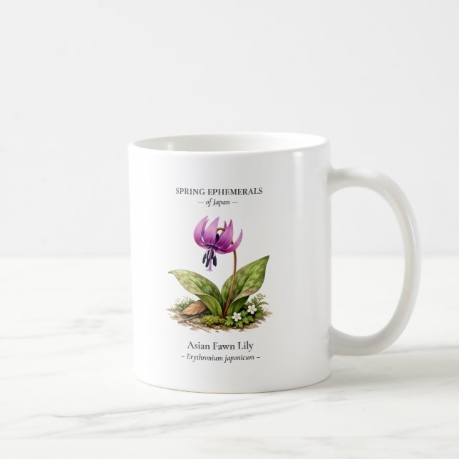 Spring Ephemerals of Japan – Asian Fawn Lily Kaffeetasse (Rechts)