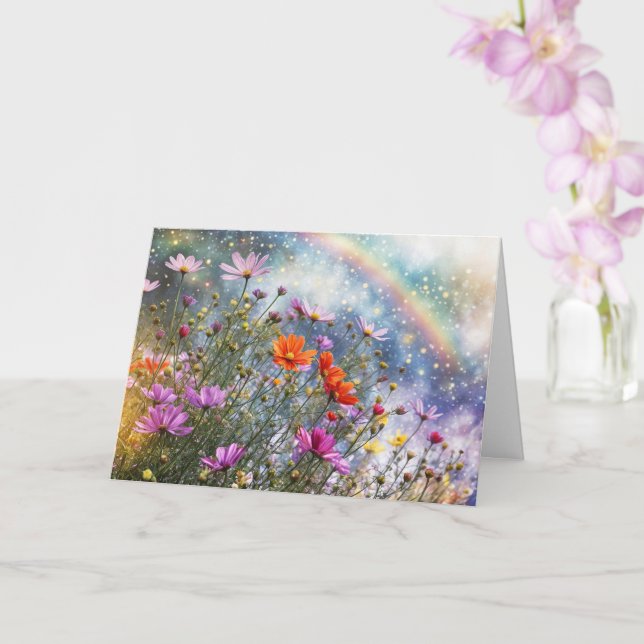 Spring Equinox Greetings with Flowers Karte (Orchidee)