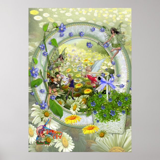 Spring Fairies Baby Girl Décor Poster (Vorne)