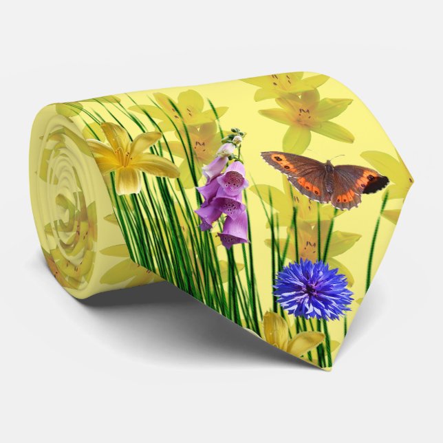 Spring Fashion Light Yellow Neck Tie Krawatte (Gerollt)