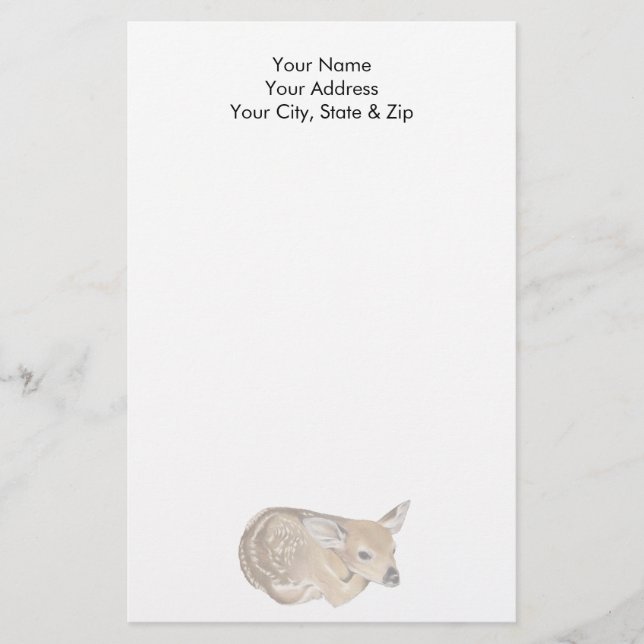 Spring Fawn Briefpapier (Vorderseite)