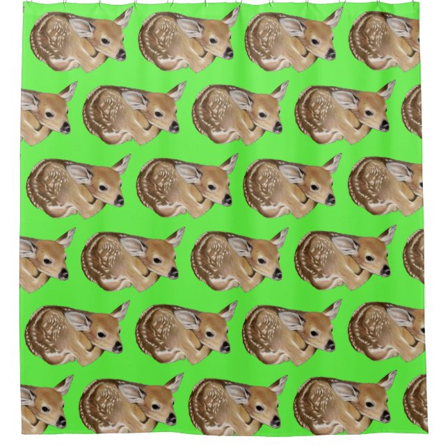Spring Fawn Duschvorhang (Vorderseite)