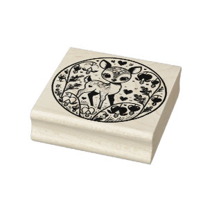 Spring Fawn Gummistempel