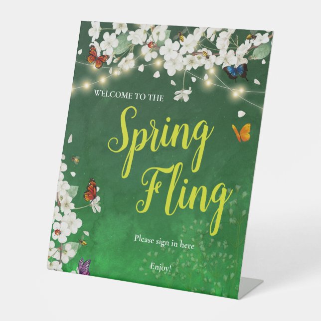 Spring Fling Garden Party Celebration Sockelschild (Vorderseite)
