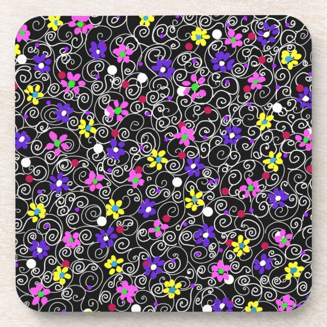 Spring Floral Art Getränkeuntersetzer (Vorderseite)