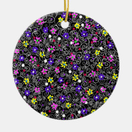 Spring Floral Art Keramik Ornament