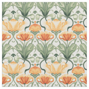 Spring Floral Art Nouveau Stoff