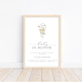 Spring Floral Baby in Bloom Baby Dusche | Poster