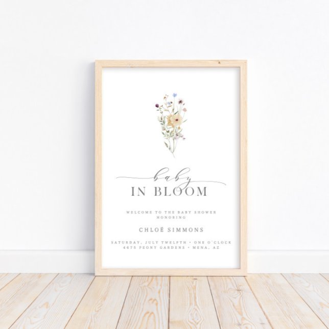 Spring Floral Baby in Bloom Baby Dusche | Poster (Von Creator hochgeladen)