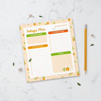 Spring Floral Bouquets Daily Planner Notizblock