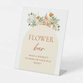 Spring Floral Brautparty Blume Bar Sign Sockelschild