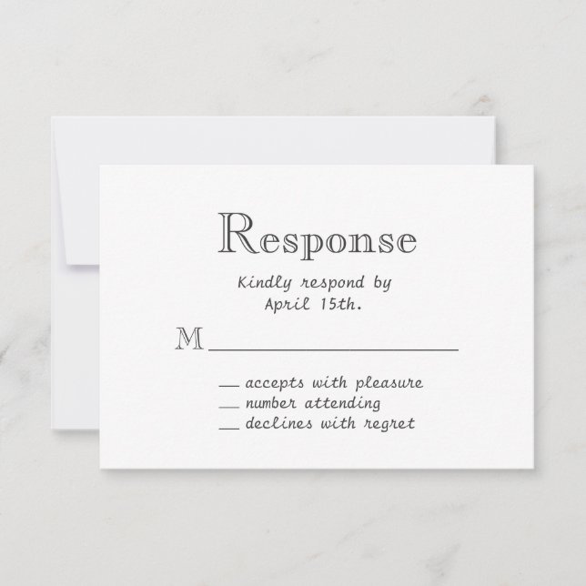 Spring Floral Chalkboard UAWG RSVP Karte (Vorderseite)