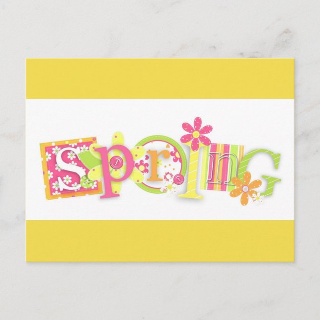 SPRING Floral Design Postkarte (Vorderseite)