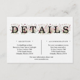 Spring Floral Details Enclosure Card Begleitkarte