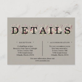 Spring Floral Details Enclosure Card Begleitkarte