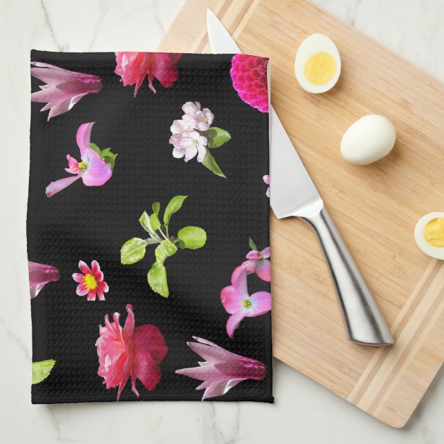 Spring Floral Foto Print Kitchen Handtuch (Viertel Falte)