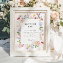 Spring Floral Frame Bouquet Bar