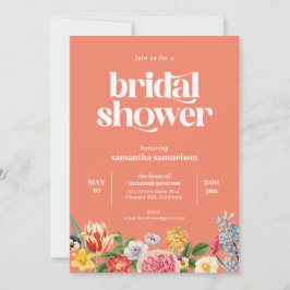 Spring Floral Garden Party Brautparty Einladung