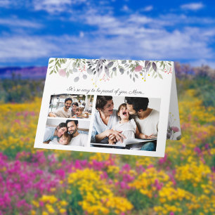 Spring Floral Happy Birthday Mama Card Karte