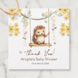 Spring Floral Hegehog Oh Baby Dusche Geschenkanhänger