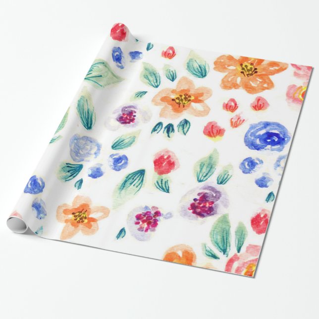 Spring Floral I Geschenkpapier (Ungerollt)
