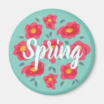 Spring Floral Pattern Pink Petals Custom Text