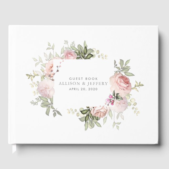 Spring Floral Wedding Guest Book Gästebuch (Vorderseite)