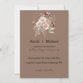 Spring Floral Wedding Invitation Einladung