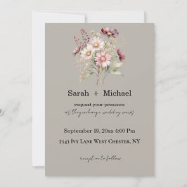 Spring Floral Wedding Invitation Einladung