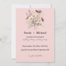 Spring Floral Wedding Invitation