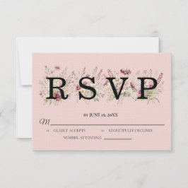 Spring Floral Wedding RSVP card Karte