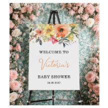 Spring Floral Welcome baby Shower 