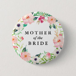 Spring Florals Mutter der Braut Hochzeit Button