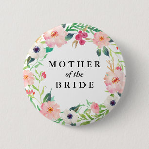Spring Florals Mutter der Braut Hochzeit Button