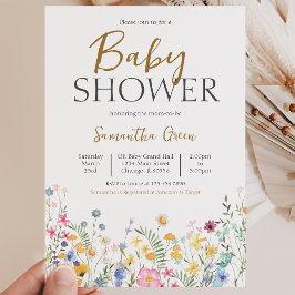 Spring Flowers Babydusche Einladung