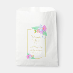 Spring Flowers Babydusche Vielen Dank für Ihr Inte Geschenktütchen