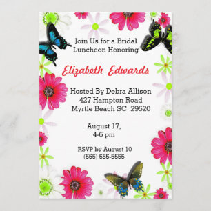 Spring Flowers Bridal Luncheon Einladung