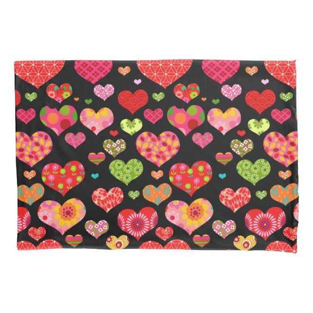 Spring Flowers Rainbow Love Hearts  Kissenbezug (Vorderseite)