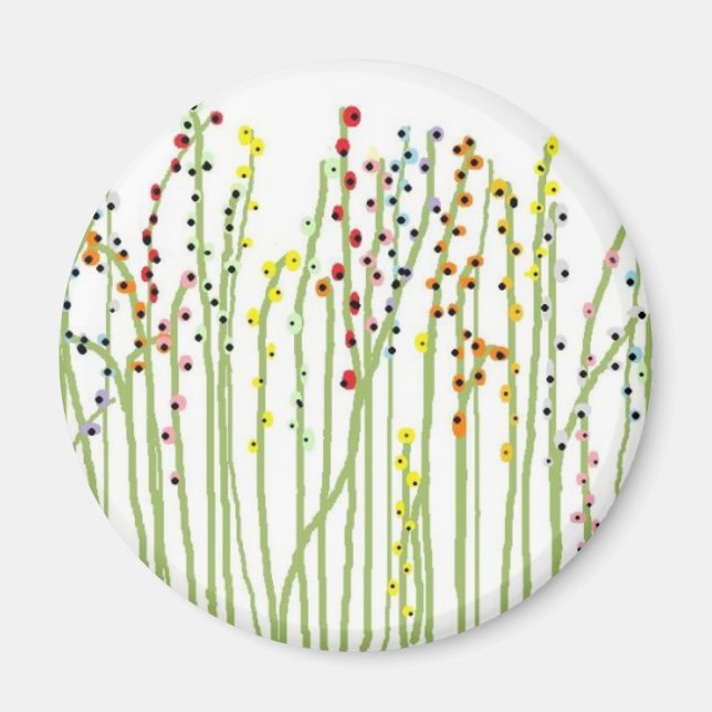 "SPRING FLOWERS" White Collection Magnet (Vorne)