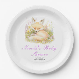 Spring Fox Baby Dusche Pappteller