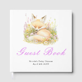Spring Fox Baby Shower Guest Book Gästebuch