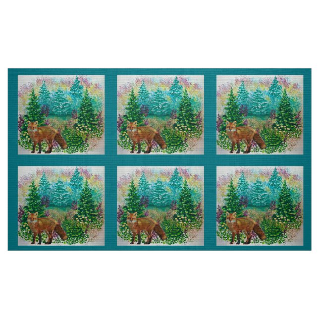 Spring Fox Fabric Stoff (Fat Quarter (45,7 x 55,9 cm))