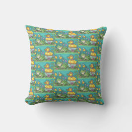 SPRING FROG & DUCK DRUCK OSTER DURCH PILLOW KISSEN
