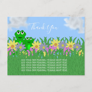 Spring Frog Vielen Dank Postkarte