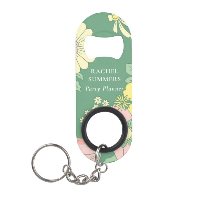 Spring Garden Boho Floral Mini Flaschenöffner (Vorderseite)